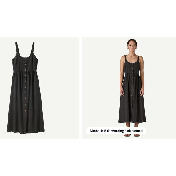 NEW Patagonia Garden Island Dress Sz Small Black - Picture 2 of 12